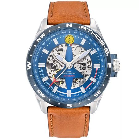 montre-automatique-patrouille-de-france-collection-athos-8-en-cuir-marron