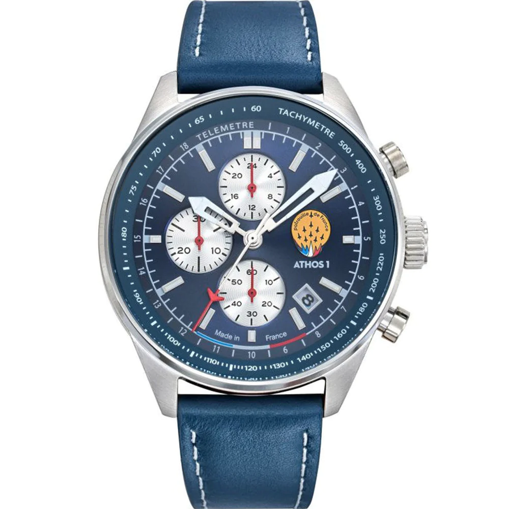 montre-patrouille-de-france-en-cuir-bleu